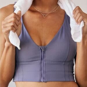 NWT - Free People Movement- Women's Purple Zip-Front Sports Bra
